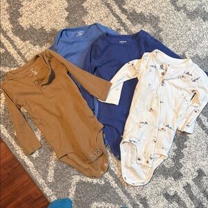 Carter's Blue and Cream Bodysuit - 4